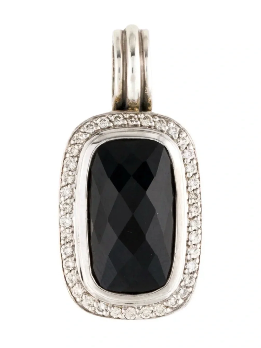 David Yurman Onyx & Diamond Albion Enhancer Pendant